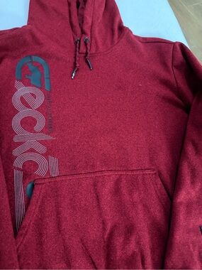 Ecko Unlimited Maroon Hooded Pullover Sweatshirt